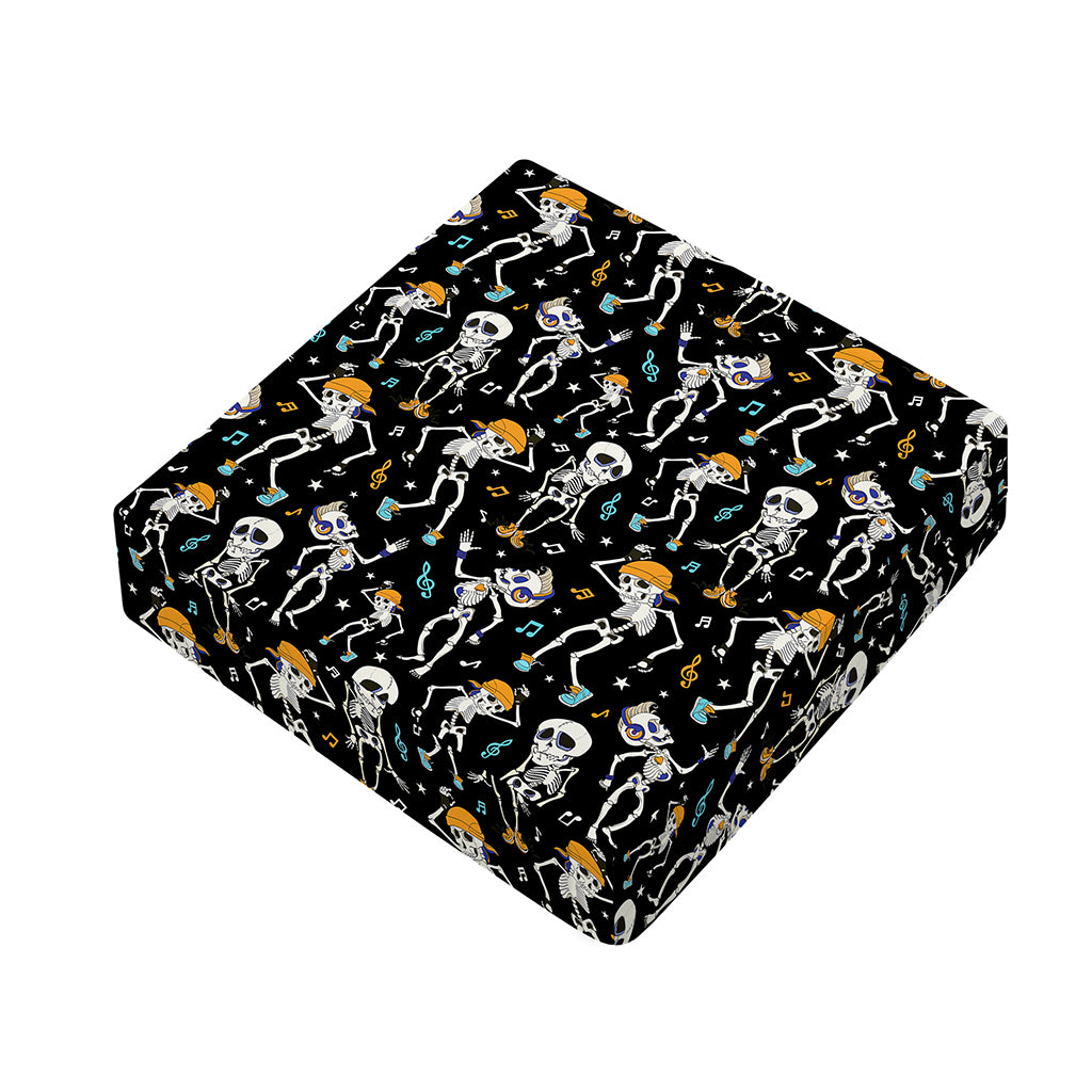Dancing Skeleton Party Pattern Print Outdoor Seat Cushion Cover