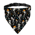 Dancing Skeleton Party Pattern Print Over The Collar Dog Bandana