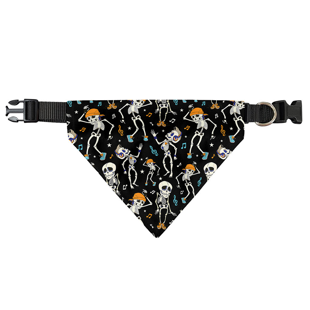 Dancing Skeleton Party Pattern Print Over The Collar Dog Bandana