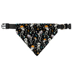 Dancing Skeleton Party Pattern Print Over The Collar Dog Bandana