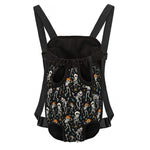 Dancing Skeleton Party Pattern Print Pet Carrier Backpack