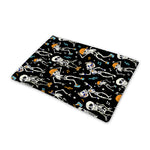 Dancing Skeleton Party Pattern Print Pet Cooling Mat Cover