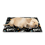 Dancing Skeleton Party Pattern Print Pet Cooling Mat Cover
