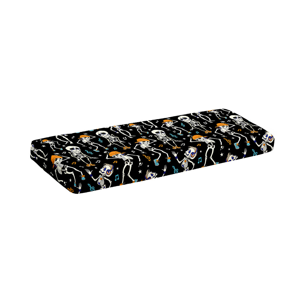 Dancing Skeleton Party Pattern Print Piano Keyboard Cover