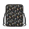 Dancing Skeleton Party Pattern Print Rectangular Crossbody Bag