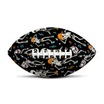 Dancing Skeleton Party Pattern Print Rugby Ball