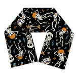 Dancing Skeleton Party Pattern Print Scarf
