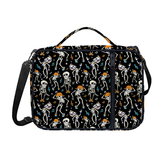 Dancing Skeleton Party Pattern Print Shoulder Strap Bible Bag