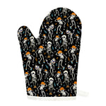 Dancing Skeleton Party Pattern Print Single Oven Mitt