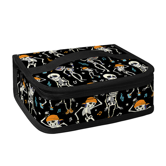 Dancing Skeleton Party Pattern Print Small Lunch Bag