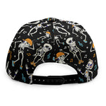 Dancing Skeleton Party Pattern Print Snapback Cap