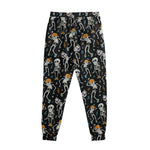 Dancing Skeleton Party Pattern Print Sweatpants