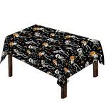 Dancing Skeleton Party Pattern Print Tablecloth