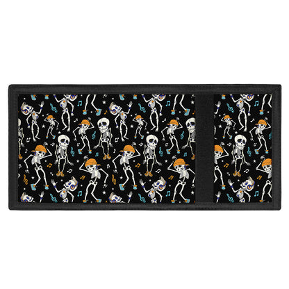 Dancing Skeleton Party Pattern Print Trifold Wallet