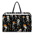 Dancing Skeleton Party Pattern Print Utility Tote Bag