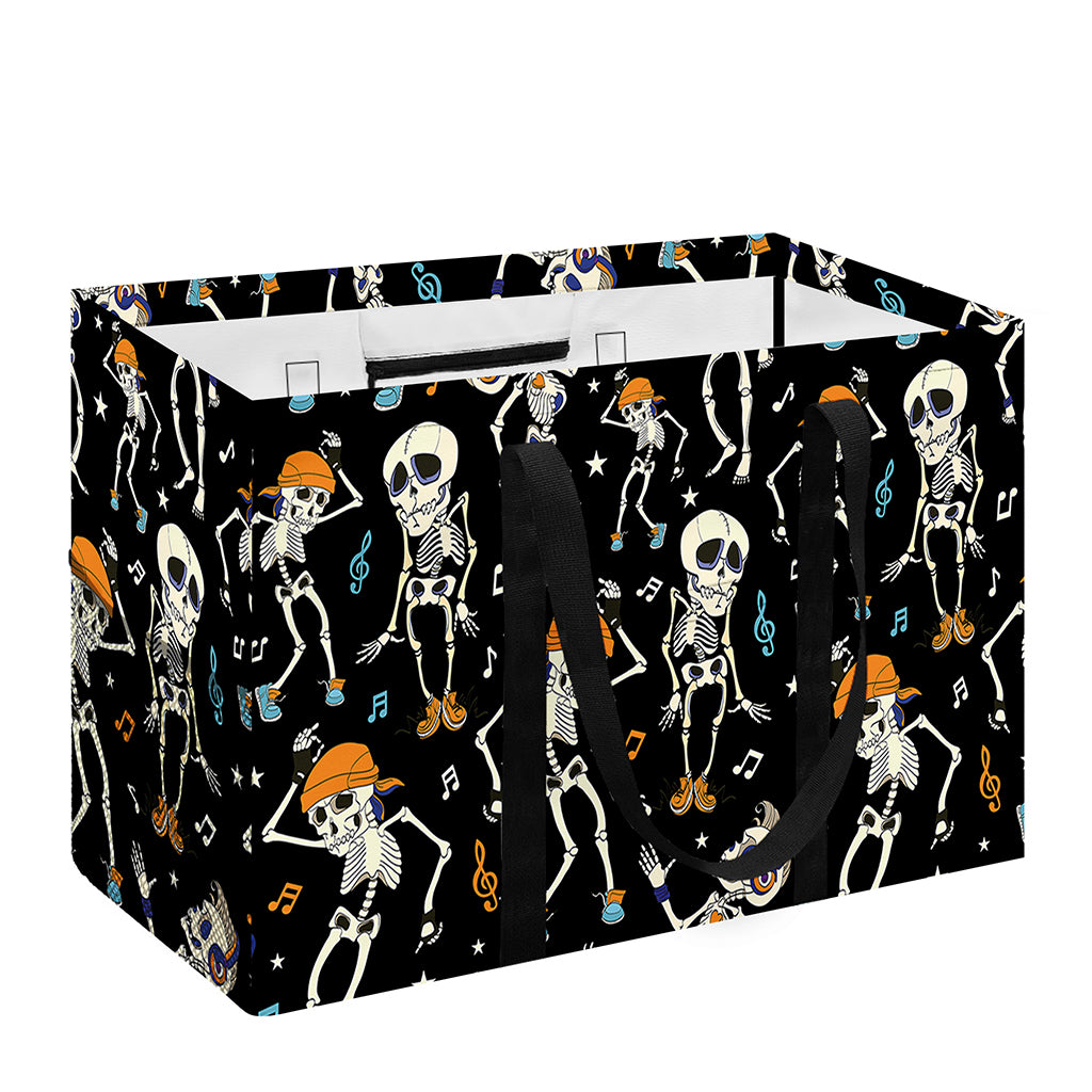 Dancing Skeleton Party Pattern Print Utility Tote Bag
