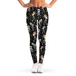 Dancing Skeleton Party Pattern Print Women's Leggings