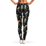 Dancing Skeleton Party Pattern Print Women's Leggings