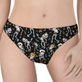 Dancing Skeleton Party Pattern Print Women's Thong