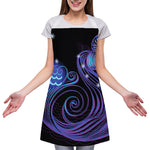 Dark Aquarius Zodiac Sign Print Adjustable Apron