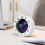 Dark Aquarius Zodiac Sign Print Alarm Clock