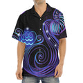 Dark Aquarius Zodiac Sign Print Aloha Shirt