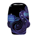 Dark Aquarius Zodiac Sign Print Baby Seat Cover