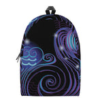 Dark Aquarius Zodiac Sign Print Backpack