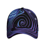 Dark Aquarius Zodiac Sign Print Baseball Cap