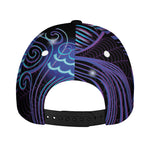 Dark Aquarius Zodiac Sign Print Baseball Cap