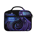 Dark Aquarius Zodiac Sign Print Briefcase Bible Bag