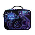 Dark Aquarius Zodiac Sign Print Briefcase Bible Bag