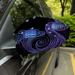 Dark Aquarius Zodiac Sign Print Car Side Mirror Covers