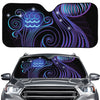 Dark Aquarius Zodiac Sign Print Car Windshield Sun Shade