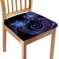 Dark Aquarius Zodiac Sign Print Chair Cushion Cover