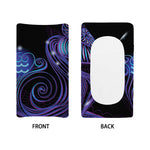 Dark Aquarius Zodiac Sign Print Changing Pad Cover
