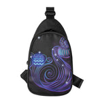 Dark Aquarius Zodiac Sign Print Chest Bag