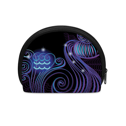 Dark Aquarius Zodiac Sign Print Coin Purse