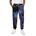 Dark Aquarius Zodiac Sign Print Cotton Sweatpants
