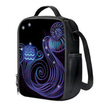 Dark Aquarius Zodiac Sign Print Crossbody Lunch Bag