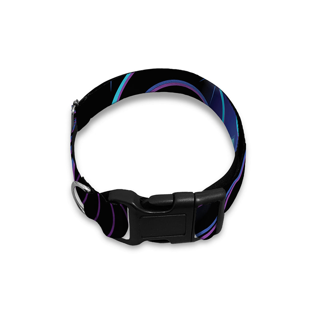 Dark Aquarius Zodiac Sign Print Dog Collar