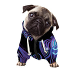 Dark Aquarius Zodiac Sign Print Dog Zip Up Hoodie