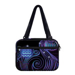 Dark Aquarius Zodiac Sign Print Double Strap Bible Bag