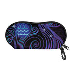 Dark Aquarius Zodiac Sign Print Glasses Case