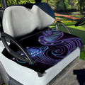 Dark Aquarius Zodiac Sign Print Golf Cart Seat Cover
