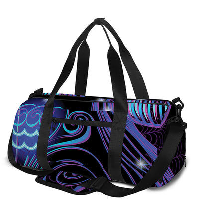 Dark Aquarius Zodiac Sign Print Gym Bag
