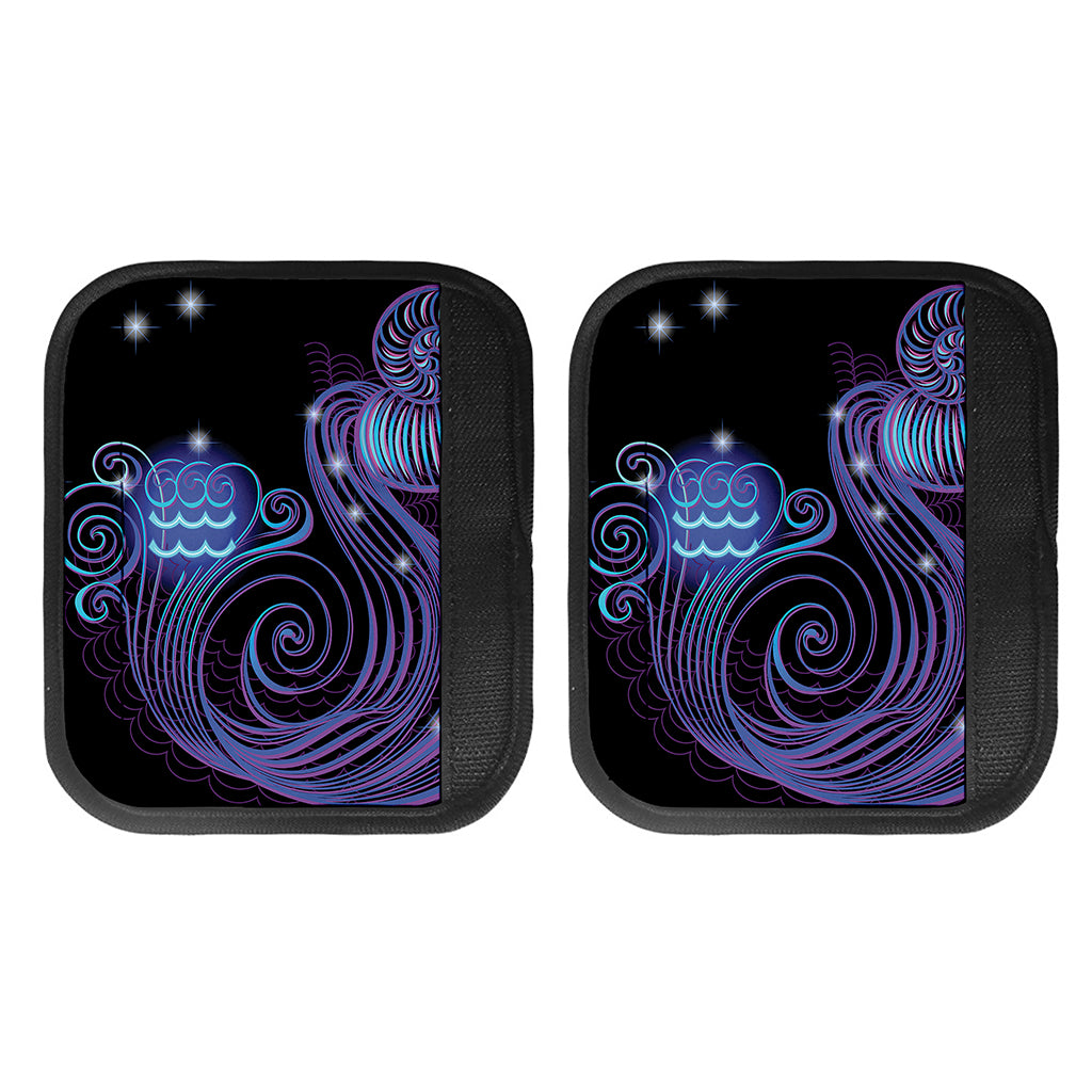 Dark Aquarius Zodiac Sign Print Handle Covers