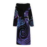 Dark Aquarius Zodiac Sign Print Hooded Bathrobe