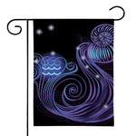 Dark Aquarius Zodiac Sign Print House Flag