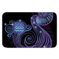 Dark Aquarius Zodiac Sign Print Indoor Door Mat
